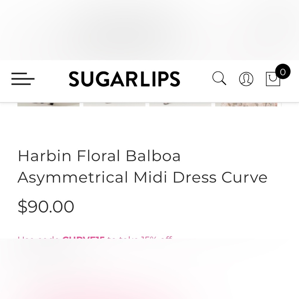 NWT Sugarlips Harbin  Floral Balboa asymmetrical Midi Dress Curve Varíes 🌹🌺🌸 - Picture 9 of 14